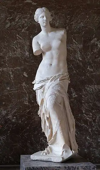 Venus de Milo on display at the Louvre