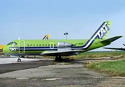 Fokker de TAT a l'aéroport de Tours