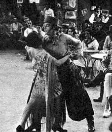 Rudolph Valentino dancing the tango in Four Horsemen of the Apocalypse, a movie that popularized the dance internationally.