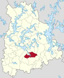 Location of Vanaja in the Häme Province