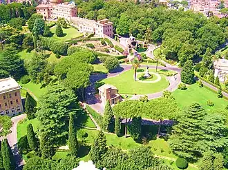 Image 6A view of the Gardens of Vatican City (from Geography of Vatican City)