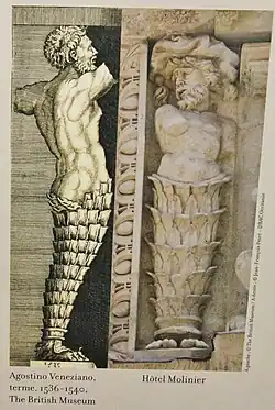 This engraving by Veneziano, a pupil of Raimondi, inspired the terms of the Hôtel Molinier.
