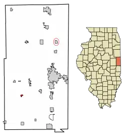 Location of Fairmount in Vermilion County, Illinois.