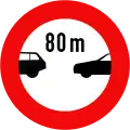121: Minimum distance between each vehicle