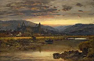 Benjamin Williams Leader, sunset over the Abbey, 1889