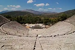 Image 41The ancient theatre of Epidaurus continues to be used for staging ancient Greek plays. (from Culture of Greece)