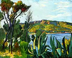 Paysage, baie méditerranéenne, vue d'Agay, Marquet (ca 1905).
