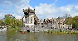 The Water coaster De Vliegende Hollander and in the back the Dive Coaster Baron 1898 in the Efteling