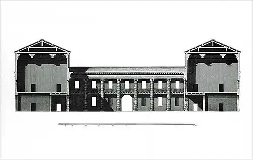 Cross section (drawing by Ottavio Bertotti Scamozzi, 1781)