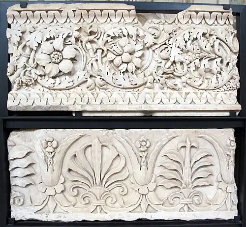 Roman rosettes on a frieze, unknown date, probably marble, Villa medicea di Cerreto Guidi, Cerreto Guidi, Italy