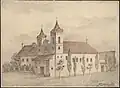 Painting of the church, 1854