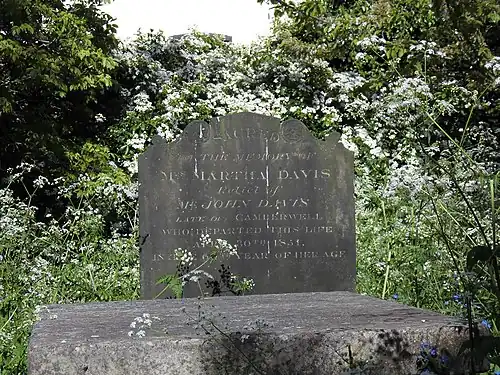 Grave of Martha Davis