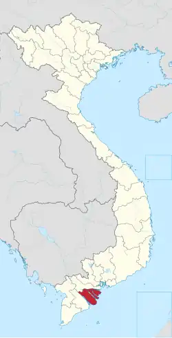 Location of Vĩnh Long within Vietnam