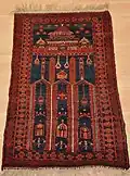 Vintage Baloch Prayer Rug