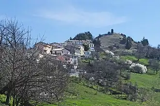 A view of the village from the valley of La Penne
