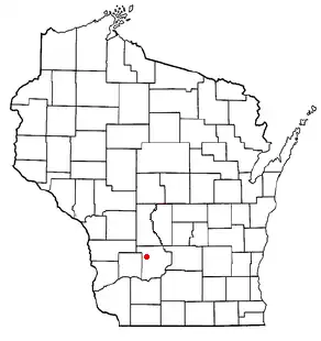 Location of Ironton (town), Wisconsin