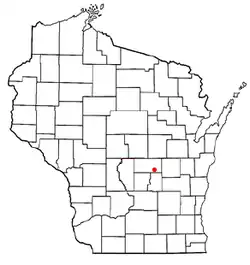 Location of Warren, Waushara County, Wisconsin