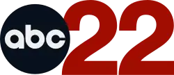 The ABC logo in black next to and slightly overlapping a red sans serif 22