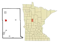 Location of Sebeka, Minnesota