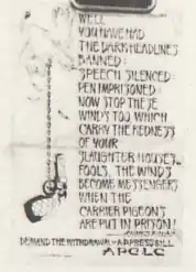 Wall poster of APCLC from 1980s demanding withdrawal of AP Press bill