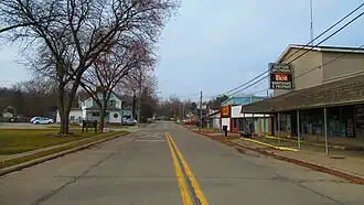 Looking northwest along Waltz Road