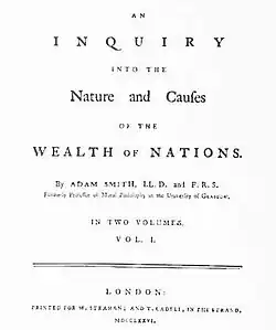 The first page of a book