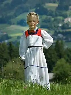 Girl in a white juppe (front)