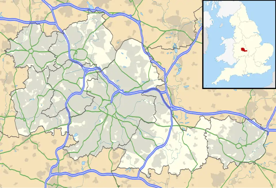 BHX/EGBB is located in West Midlands county