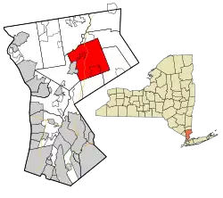 Location of Bedford in Westchester County, New York