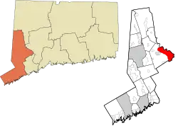 Location within the Western Connecticut Planning Region and the state of Connecticut
