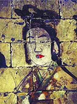 Fresco of a Chinese woman, Western Han (202 BC – 9 AD)