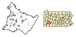 Location of New Alexandria in Westmoreland County, Pennsylvania.