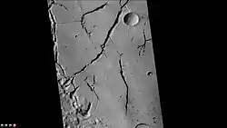 Close-up of part of floor of Bernard Crater, as seen by CTX camera (on Mars Reconnaissance Orbiter).