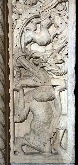 Left atlantid of Mantova Cathedral