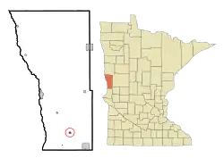 Location of Campbell, Minnesota