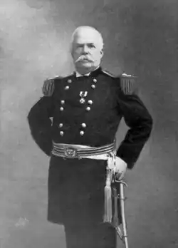 1899 black and white photo of Brigadier General William Sinclair in dress uniform
