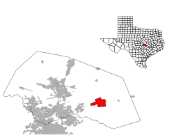 Location of Taylor, Texas