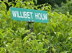 Street sign for Willibet West Virginia