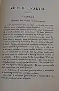 First page of Vector Analysis (1907)