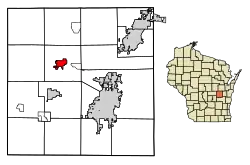 Location of Winneconne in Winnebago County, Wisconsin.