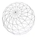 A wireframe sphere with almost 700 vertices, good when viewed from a distance.
