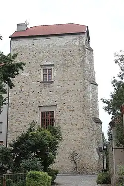 Old tower castle, landmark of Wojciechów