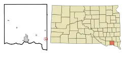 Location in Yankton County and the state of South Dakota