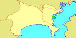 Location of Naka in Kanagawa