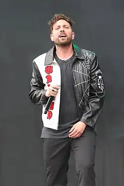 Franceschi performing with You Me at Six at Rock im Park in 2022.