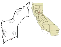 Location in Yuba County and the state of California