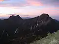 Mountain with sunset