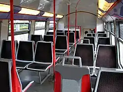 Original interior of Z 20500 train
