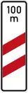 Sign 159-11 / 159-21 Two-striped warning for railroad crossing – custom distance