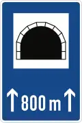 Sign 327-50 Length of tunnel